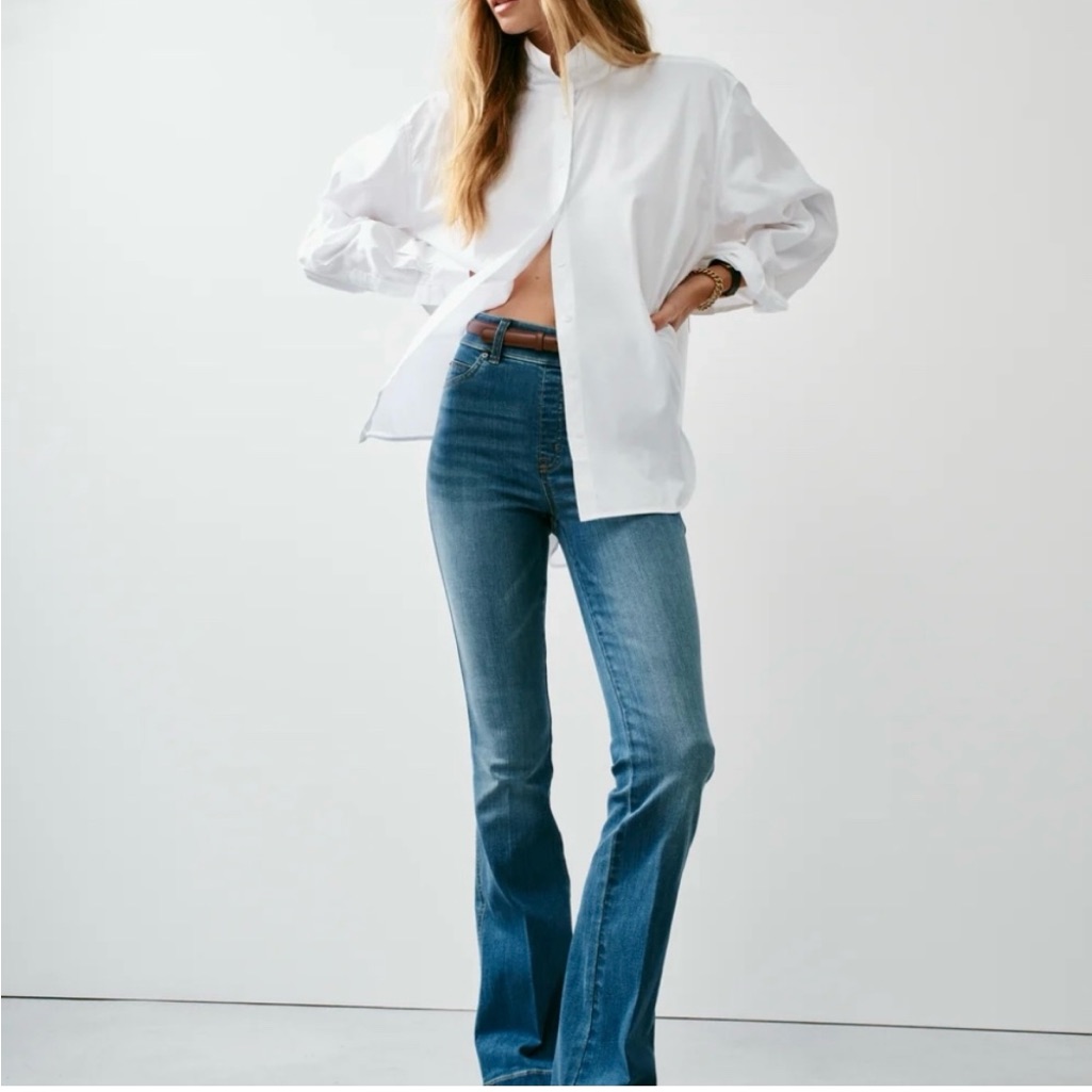 Spanx Shape Everywear Flare Jeans Sz 1x
